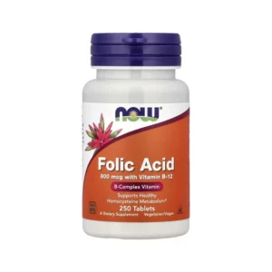 Now Foods Ácido Fólico 800 Mcg  250 Tabletas