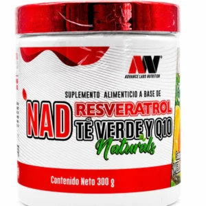 Advance Nutrition NAD, Resveratrol, Té Verde & Q10 60 Serv Sabor a Melon