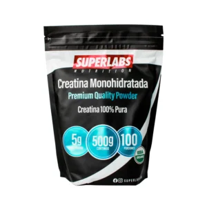 Superlabs Nutrition Creatina Monohidratada Premium 100% Pura 500gr 100 Servicios