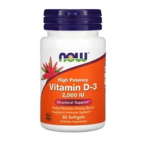 Now Foods Vitamina D-3 2000 IU 30 Softgels