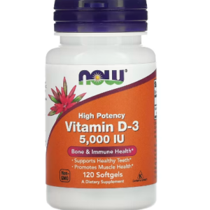 Now Foods Vitamina D3 120 Softgels 5000 UI