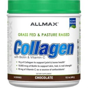 Allmax Péptidos de Colágeno Hidrolizado Con Biotina y Vitamina C 34 Servicios